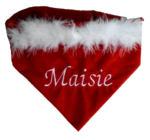 Personalised Christmas Velvet All in one Embroidered Bandana/Bib